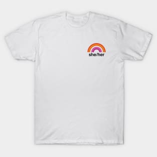 She/Her Pronouns Lesbian T-Shirt